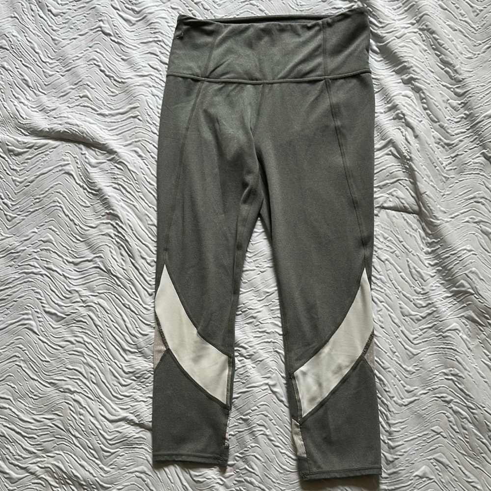 Athleta Grey and White Performance Leggings